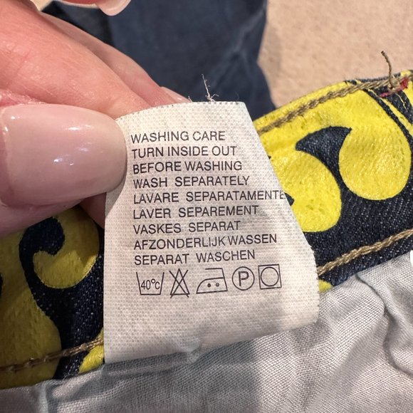 Vintage Pepe Jeans Straight Leg Low Rise 90s Y2K Fuzzy Embroidery Unisex Size 32 - Picture 14 of 14